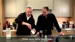 aerolatte  milk frother makes three layer caffè latte macchiato [upl. by Knute931]