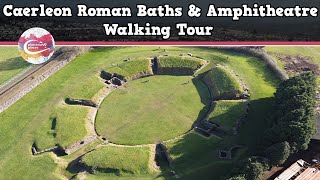 CAERLEON ROMAN BATHS amp AMPHITHEATRE WALES  Walking Tour  Pinned on Places [upl. by Alphonse951]