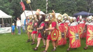 Roman Reenactment at the Amphitheatre in Caerleon Marching In [upl. by Ruthanne]