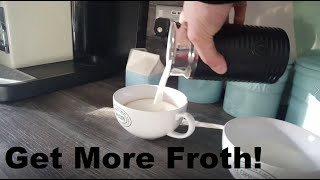 How to Get More Froth from Your Nespresso Coffee Aeroccino  Nespresso tips and help [upl. by Durgy]