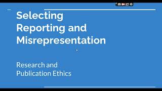 Selective Reporting and Misrepresentation of data Research and Publication ethics Phd coursework [upl. by Angadreme]