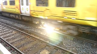 Merseyrail 507 009 making arcs at Birkdale station [upl. by Enihpad883]