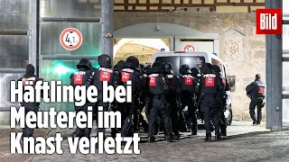 Gefängnismeuterei Polizei stürmt Knast in Thüringen  JVA Untermaßfeld [upl. by Seraphina]